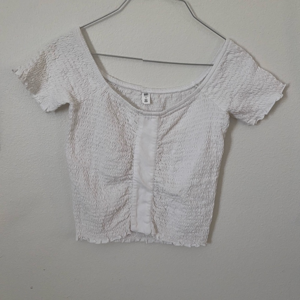 BP. White Textured Women's Top